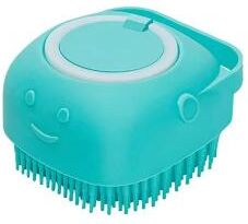 Uplift Treasures Silicone Pet Massage Shower Grooming Brush blue 1pc