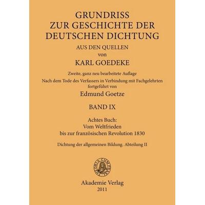 Achtes Buch: Vom Weltfrieden bis zur französischen Revolution 1830, Gebundene Ausgabe von , De Gruyter, 978-3-05-005228-1