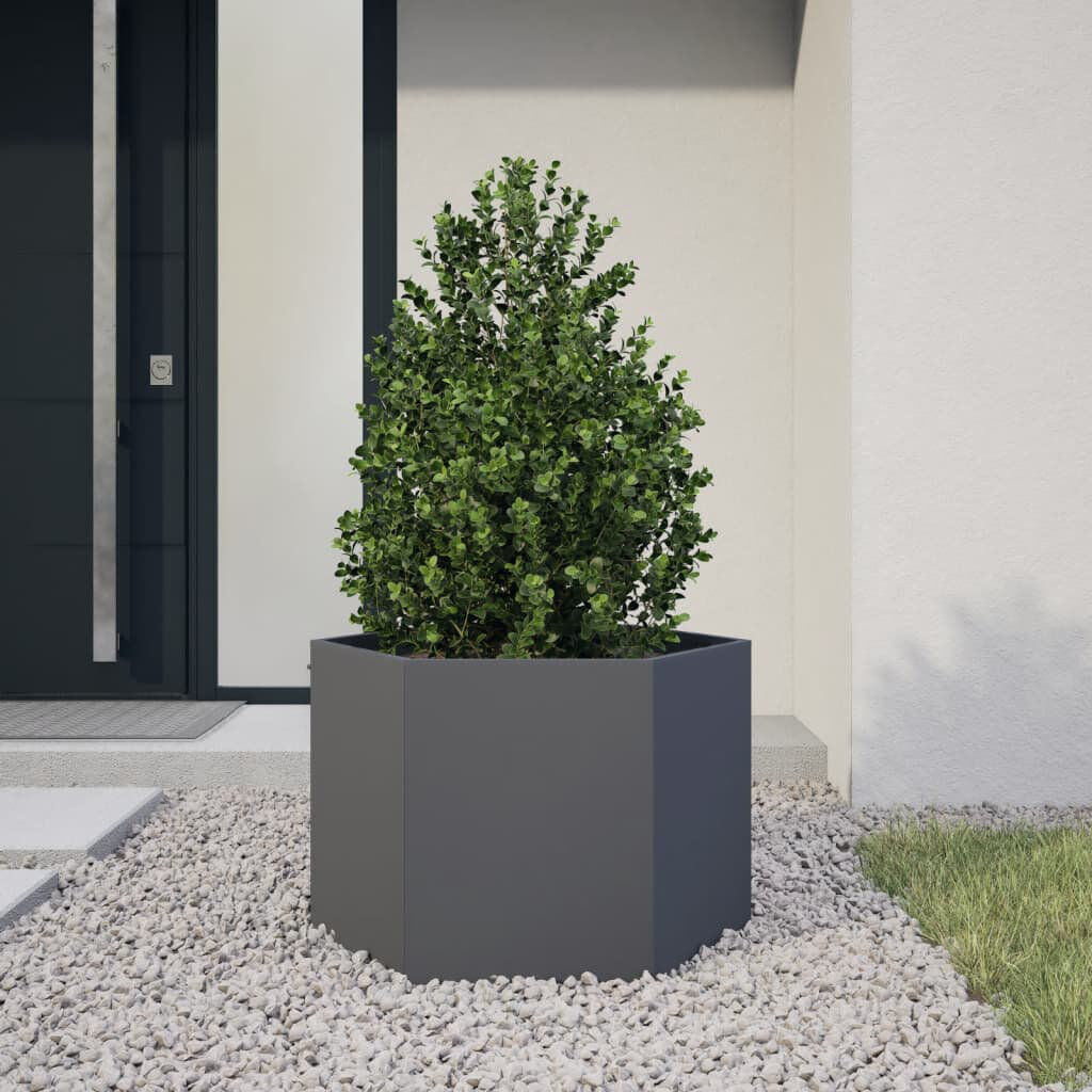 vidaXL Planter Box Anthracite 45cm H x 69cm W x 60cm D