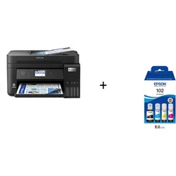 Epson EcoTank ET-4850 Tintenstrahl-Multifunktionsgerät + Original Set Nachfülltinte