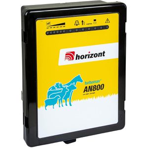 Horizont Weidezaungerät turbomax AN800, 10749, Dualgerät, 12 V Akku- & 230 V Netzbetrieb, Zaunlänge bis 180 km