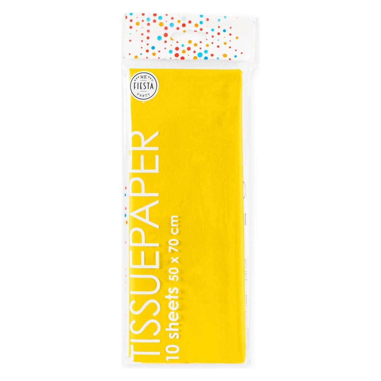 Globos Europe Seidenpapier 10 Blatt Gelb, 50x70cm (GN6389)