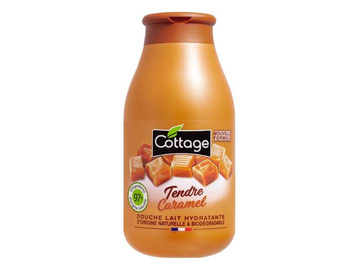 COTTAGE Crème de Douche Hydratante, Parfum Lait et Caramel, 250 ml