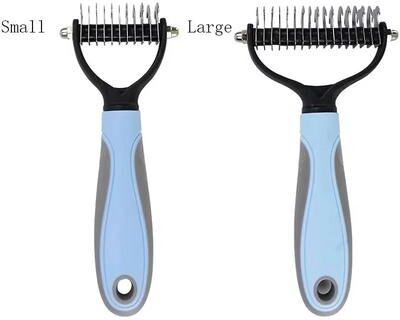 Uplift Essentials Professional Pet Deshedding And Knot Removal Brush blue s