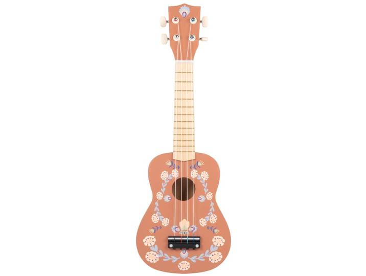 Kindergitarre mit Blumendruck