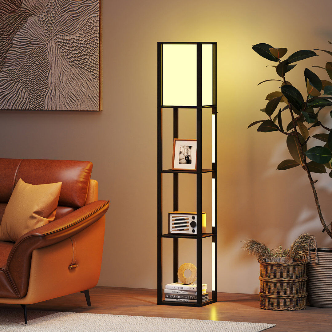 Latitude Run 163cm LED Column Floor Lamp 163cm H X 29cm W X 29cm D