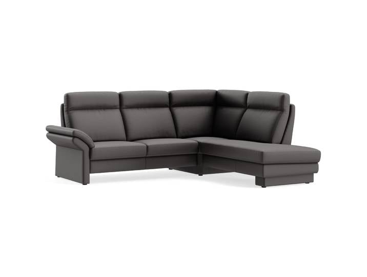 Ecksofa Albula Echtleder Bronco brown B 250 T 215 cm - Möbel Konfigurator: Traummöbel individuell zusammenstellen