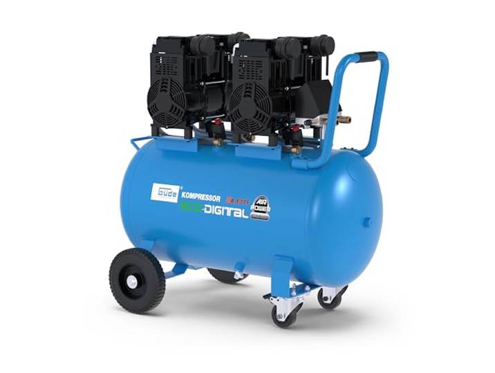 Güde Airpower 675/8/100 ED-SILENT Kompressor - 230 Volt, 100 Liter Kessel, 4,4 Kilowatt, max. Druck 8 bar, eff. Liefermenge bei 0 bar 588 l/min, ölfrei und wartungsfrei, Schalldruckpegel LPA 73 dB