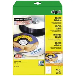Sigel, Etiketten, CD-/DVD-Etiketten