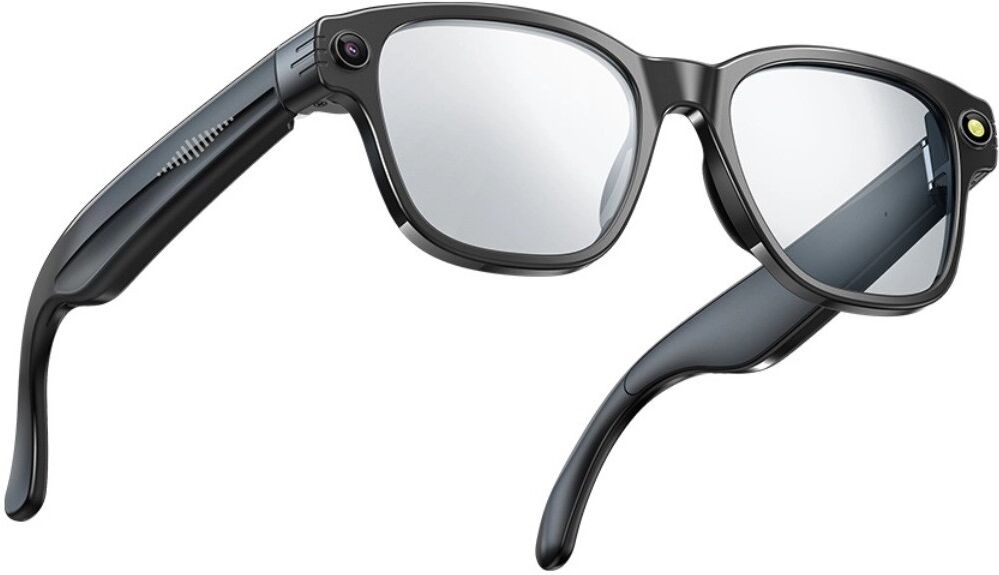 INF Intelligente AI Brille (Schwarz) mit HD-Kamera & Sprachassistent Transparent