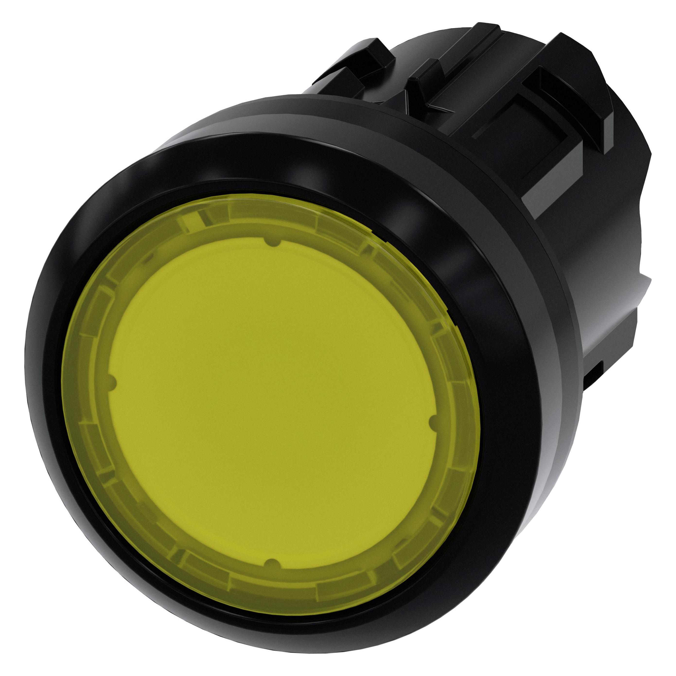 Siemens Illuminated pushbutton, 22mm, yellow (3SU1001-0AB30-0AA0)