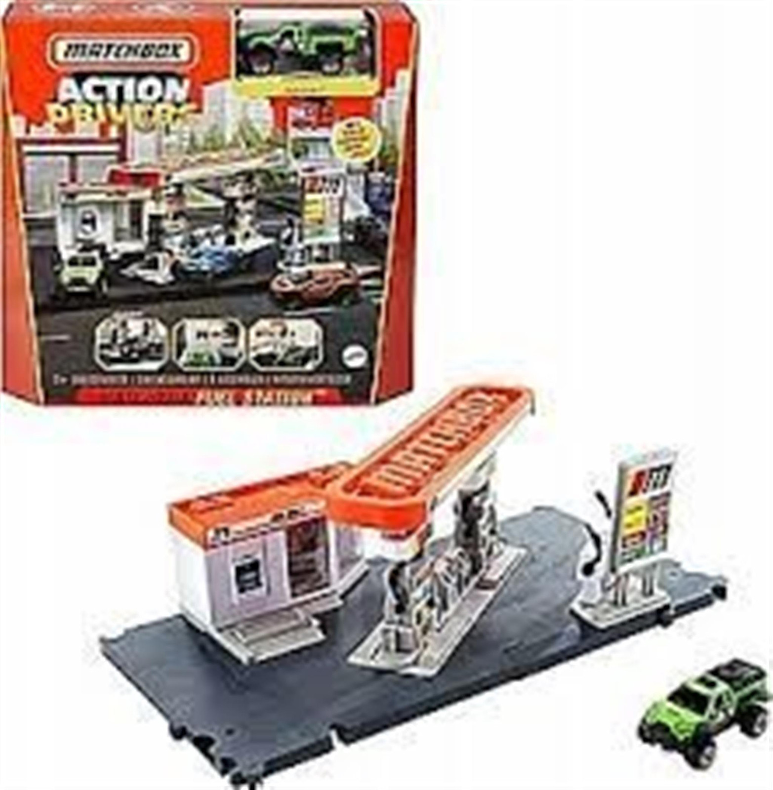 Mattel Matchbox Actieauto's Tankstation