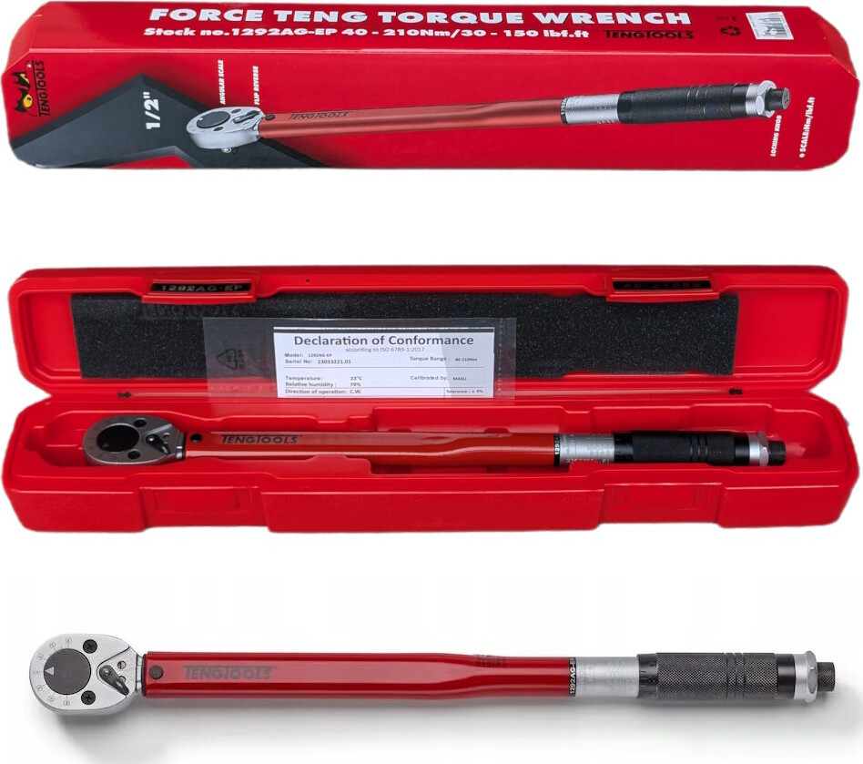 Teng Tools momentsleutel 1/2", 40–210 Nm – 1292AG-EP