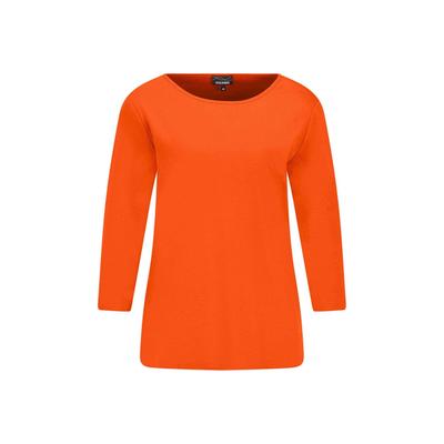 Kurzarmshirt GOLDNER "Basic Shirt mit U-Boot-Ausschnitt", Damen, Gr. 48, rot (terrakotta), Obermaterial: 100% Baumwolle CO., Modisch, U-Boot-Ausschnitt, Shirts, U-Boot-Ausschnitt