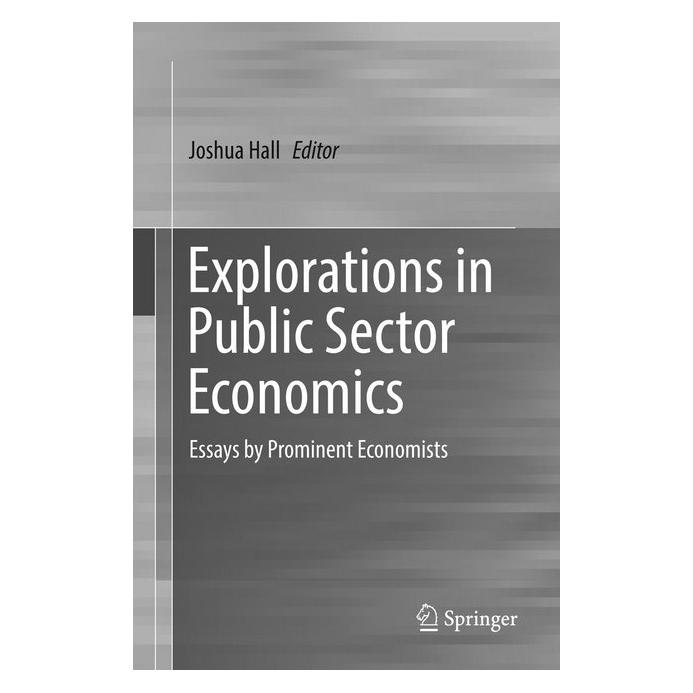 Springer Explorations in Public Sector Economics (Englisch, Softcover, Joshua Hall) (56006106)