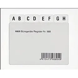 HAN Karteikartenregister A-Z transparent für DIN-A8-Karteikästen