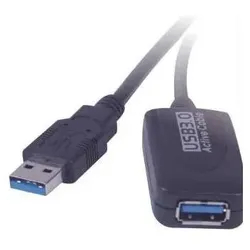 PremiumCord USB-A - USB-A USB cable 10 m black (ku3rep10) (10 m, USB 3.2 Gen 1), USB Kabel