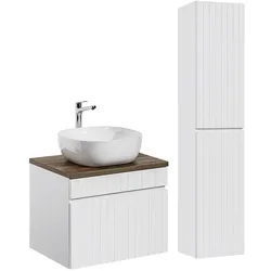 BADMÖBEL 60cm Zelie 2er-Set Weiß