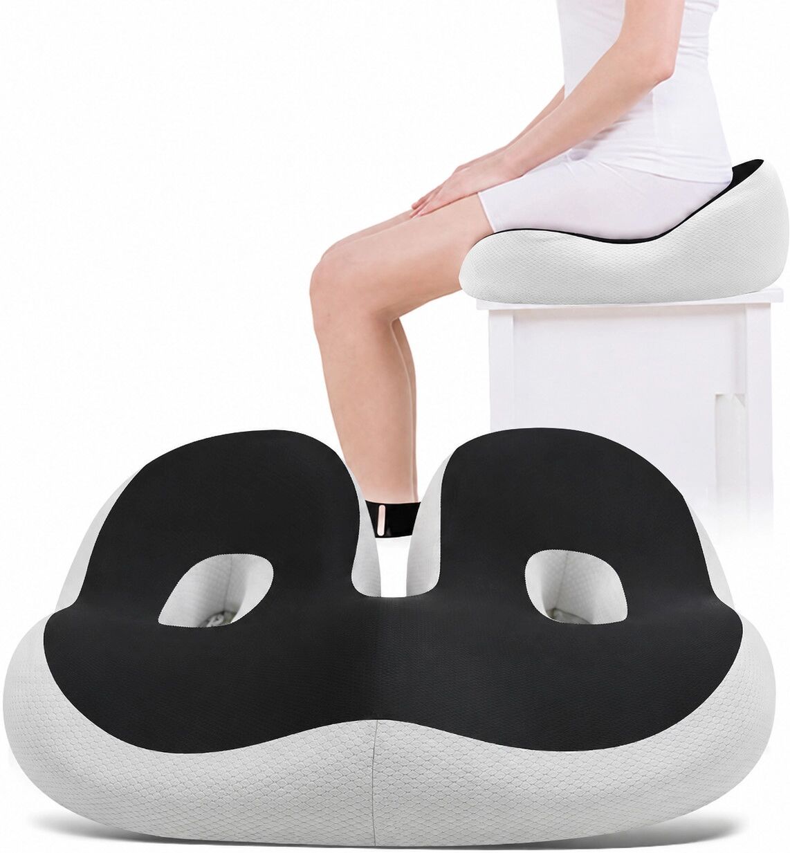 INF Ergonomisches Memory Foam-Sitzkissen Schwarz