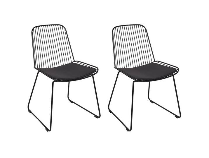 STUHL 2er-Set Metall Schwarz Pensacola