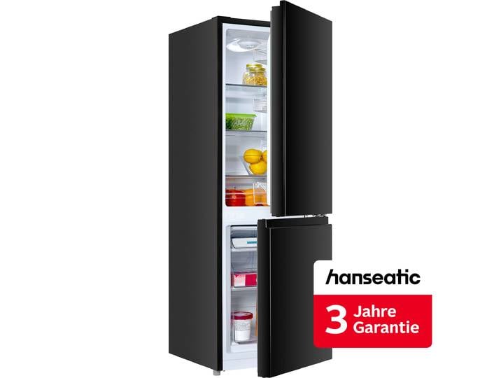 HANSEATIC Kühl-/Gefrierkombination HKGK14349C , Energieeffizienz: C (A-G), schwarz, Rechtsanschlag, Kühlschränke, inkl. 3 Jahre Herstellergarantie