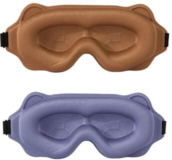 Uplift Picks 3D Sleep Mask Light Blocking Breathable Eye Mask For Travel And Night Rest brown & Purple