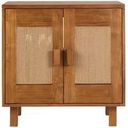 Massives Teakholz-Badezimmermöbel mit geflochtenem Seil L80 cm MOSSA