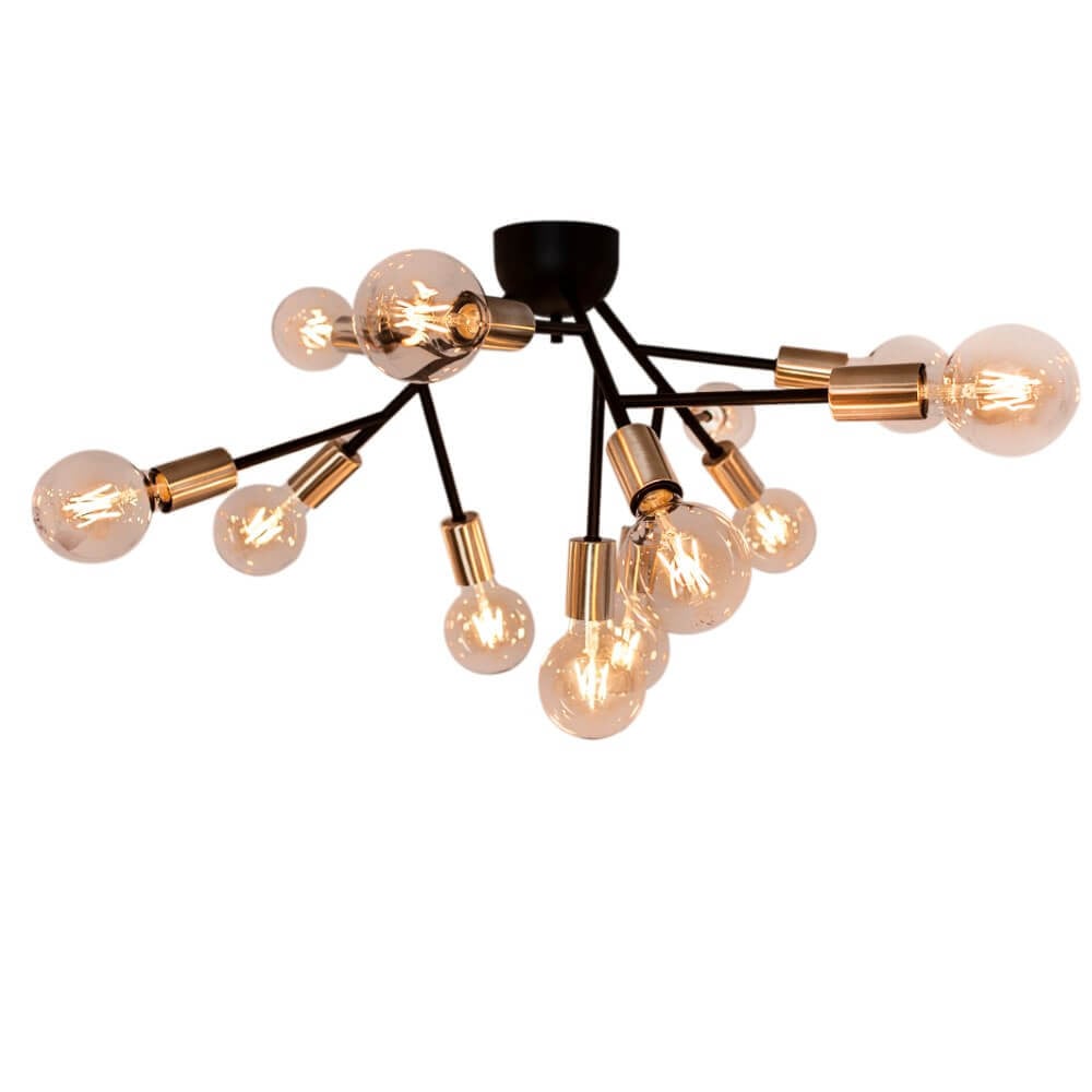 By Rydéns Heroes Plafondlamp - Zwart en Goud/Messing