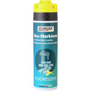 Stanger Markierungsspray Bau-Markierer, neongelb, fluoreszierend, Langzeit, 500 ml