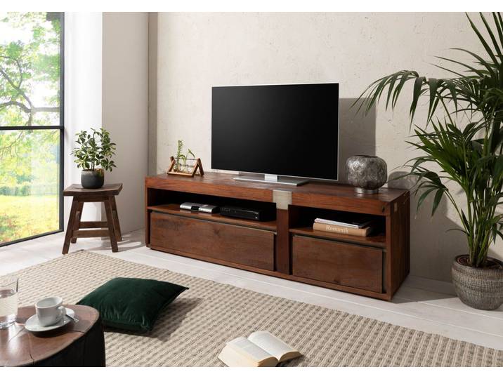 Meuble TV 180x48 Manguier laqué Brun AMSTERDAM #25