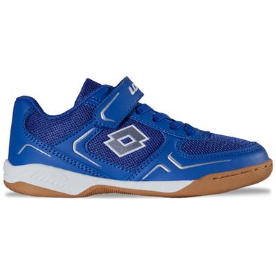 Hallenschuh LOTTO, Mädchen, Gr. 25, blau (blau, weiß), Kunstfaser, Synthetik, mehrfarbig, Schuhe Hallenschuh, - in kinderfußgerechter Passform