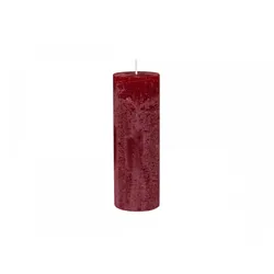 Chic Antique Macon rustikale Stumpenkerze, H20/D7 cm, dunkelrot
