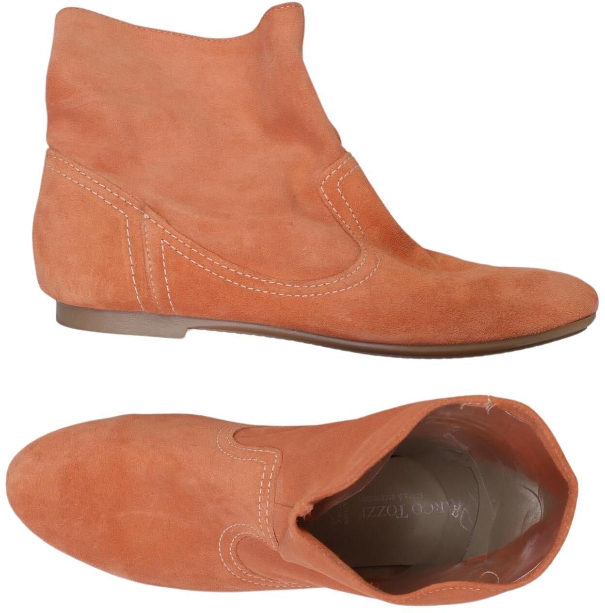 Marco Tozzi Damen Stiefelette, Orange, Gr. EU 39, Leder - Second Hand