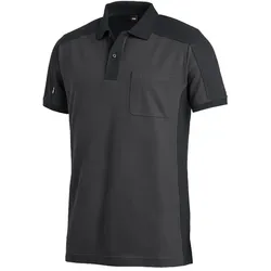 Polo-Shirt zweifarbig "KONRAD" - L - anthrazit/schwarz