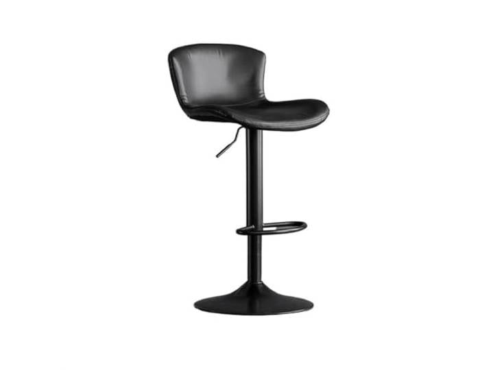 Barstühle (60–80 cm) Lift-Barhocker, Rückenlehne, Eisen-Drehstuhl(Schwarz)