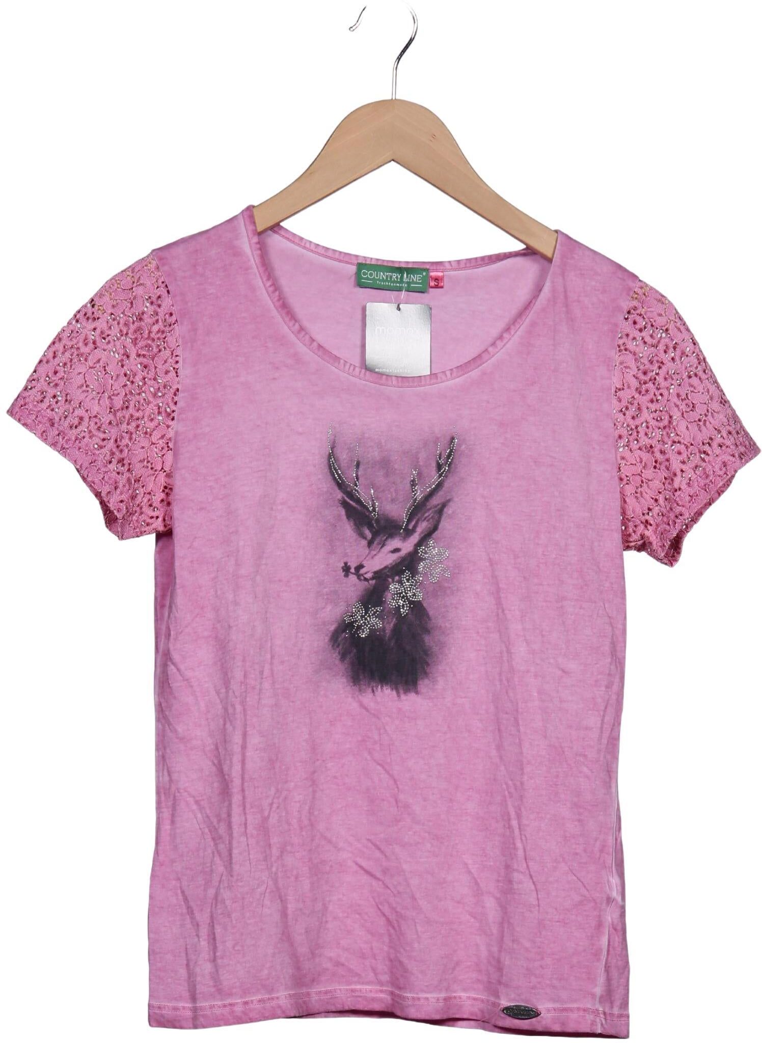 Country Line Damen T-Shirt, Pink, Gr. S, Baumwolle - Second Hand