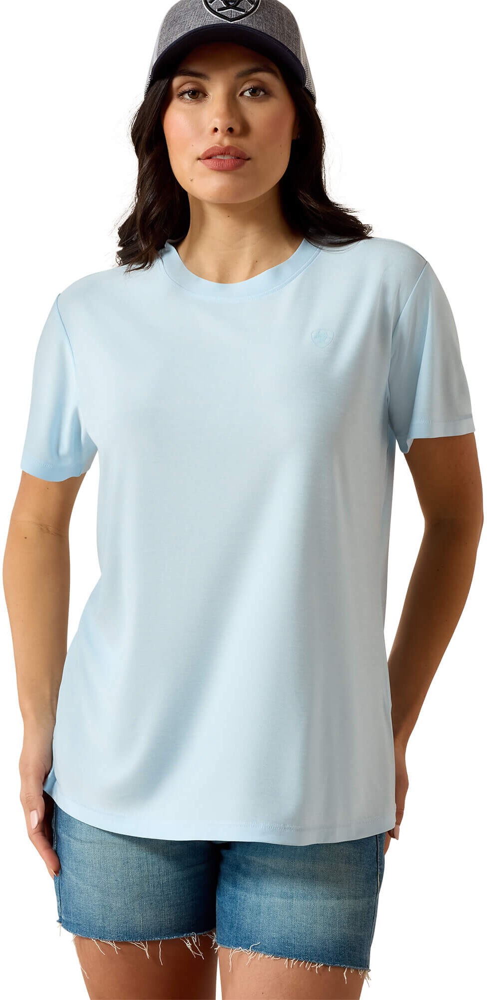 Women's Laguna Logo Shirt in Nantucket Breeze, Size: Large by Ariat