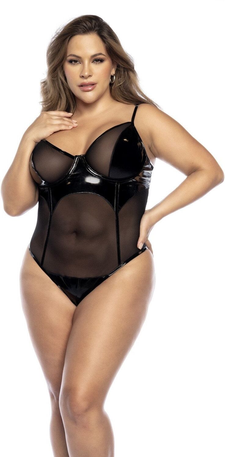 Mapalé Bodysuit Wet Look Black