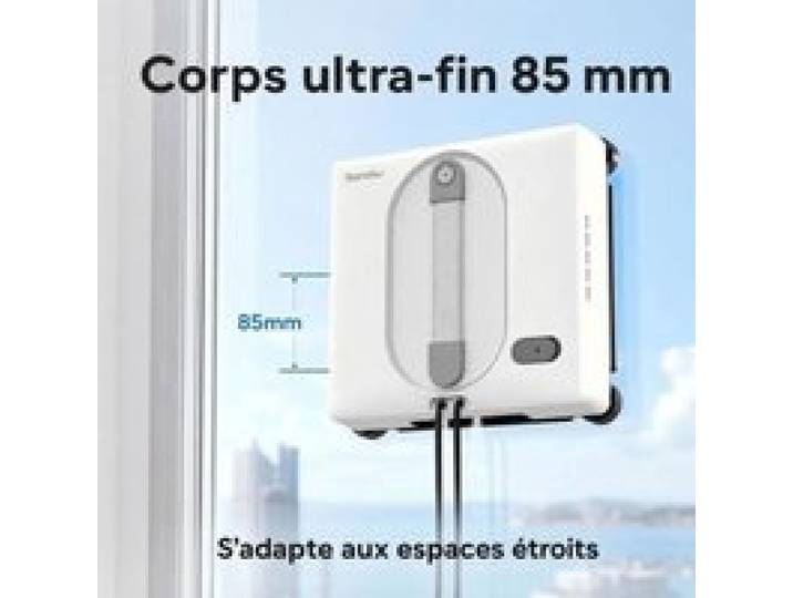 Robot lave-vitre Robot laveur vitre automatique sans fil 5500 Pa 5 modes télécommande et application pulvérisateur double face 85