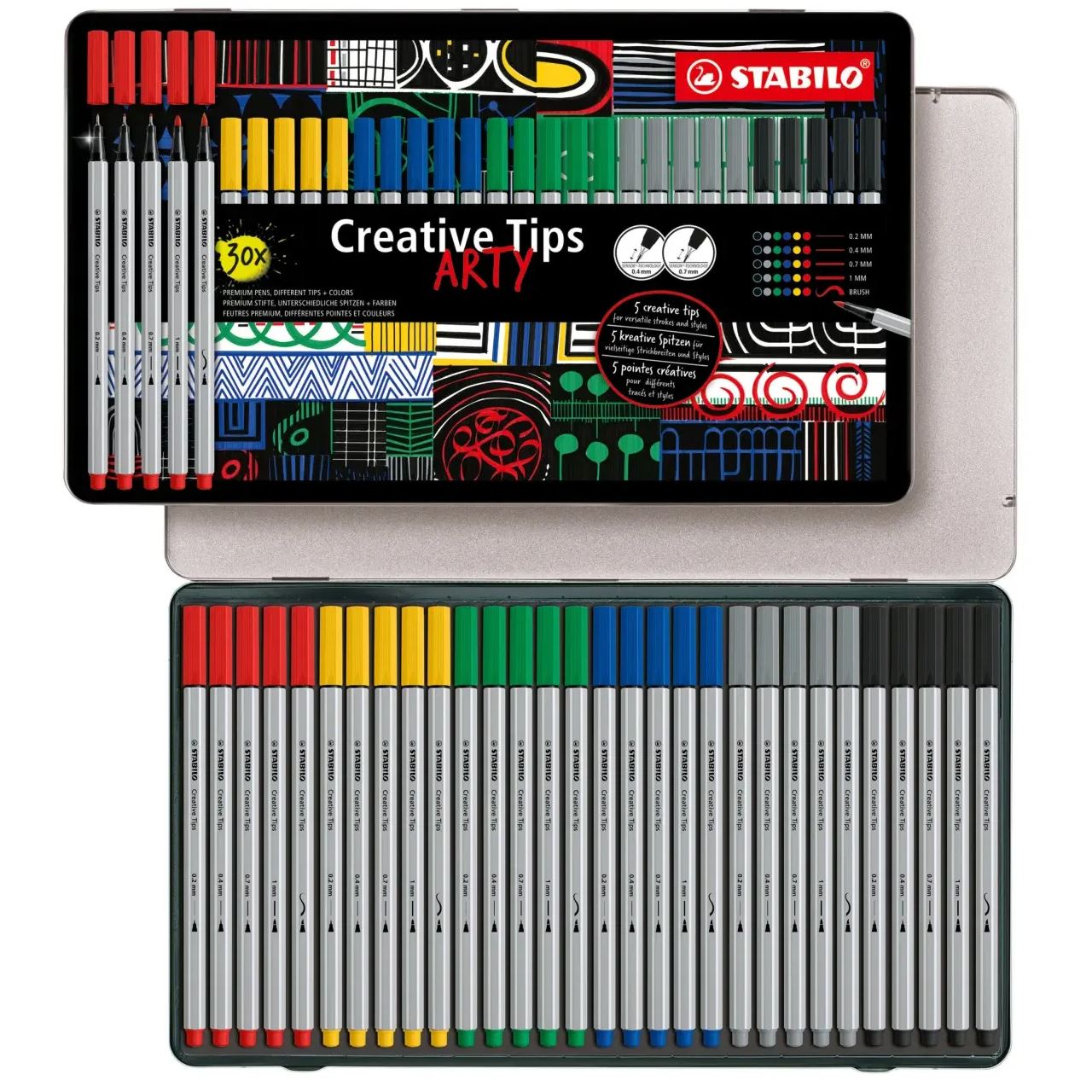 STABILO ARTY CLASSIC Filzstifte farbsortiert, 30 St.