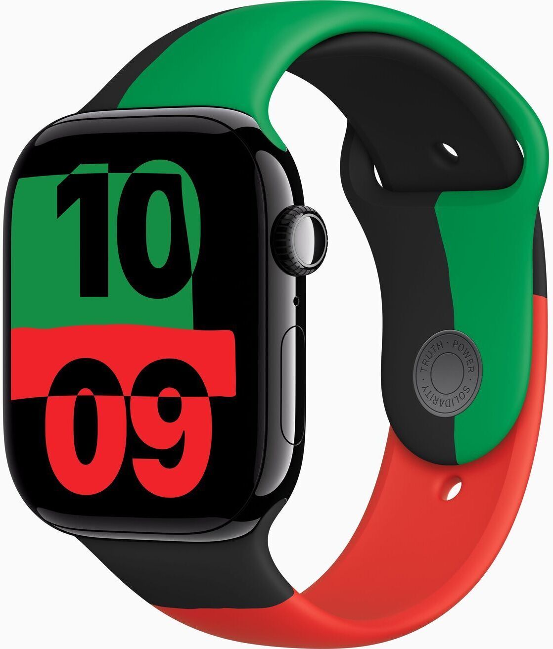 Apple Watch Series 10 Aluminium 46 mm (2024)   GPS   Jet Black   Sport Band M/L   Black Unity - Refurbished