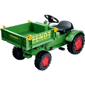 BIG Trettraktor Fendt Geräteträger, grün, ab 3 Jahre, mit Kettenantrieb, verstellbarem Sitz & Ladefläche
