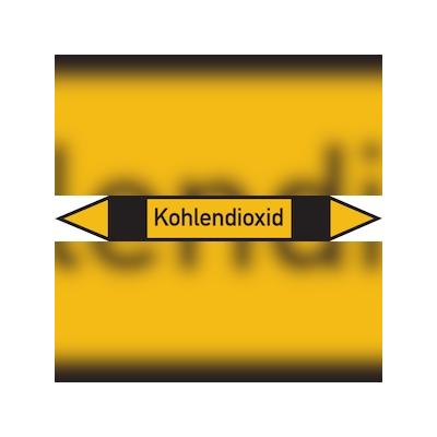 Rohrleitungskennzeichen Kohlendioxid - 187x26 mm Folie selbstklebend