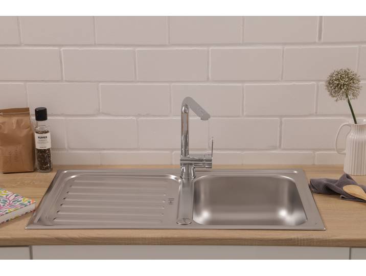Küchenspüle Riverside Edelstahl 86cm