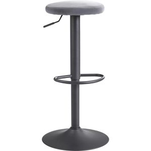 Wohnling Barhocker WL6.200 , drehbar, 58-79cm Sitzhöhe, Samt, dunkelgrau