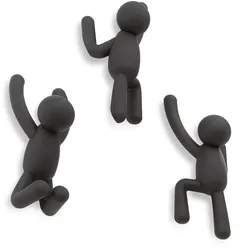 umbra Kleiderhaken Buddy Hook Schwarz 3er-Set - schwarz