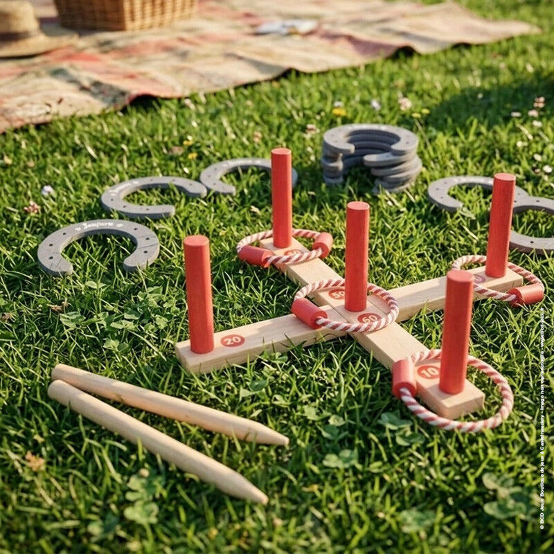 Jeux de lancer : Anneaux + Fer à cheval - JeuJura