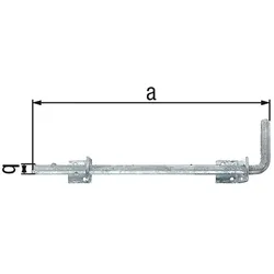 Bodenschieber, 400mm, Ø 16 mm, feuerverzinkt