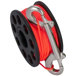 Scubaforce Spool mit Double Ender Stainless Steel - 30 Meter - orange