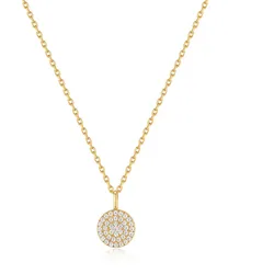 ANIA HAIE - GLAM DISC PENDANT NECKLACE - gold